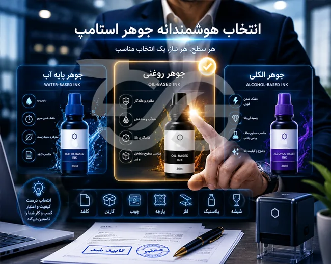 راهنمای انتخاب هوشمندانه جوهر استامپ